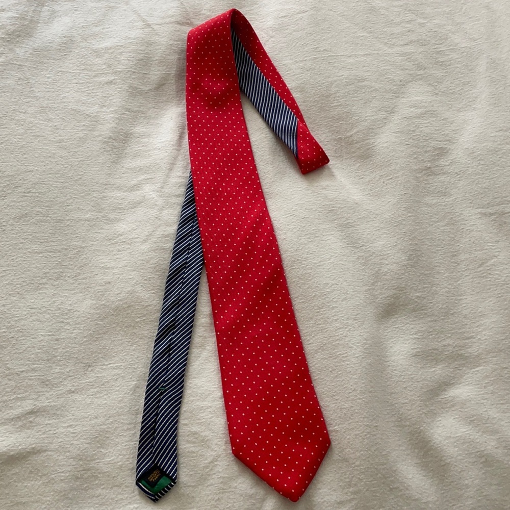 Tommy Hilfiger Silk Red, Blue and White Tie
